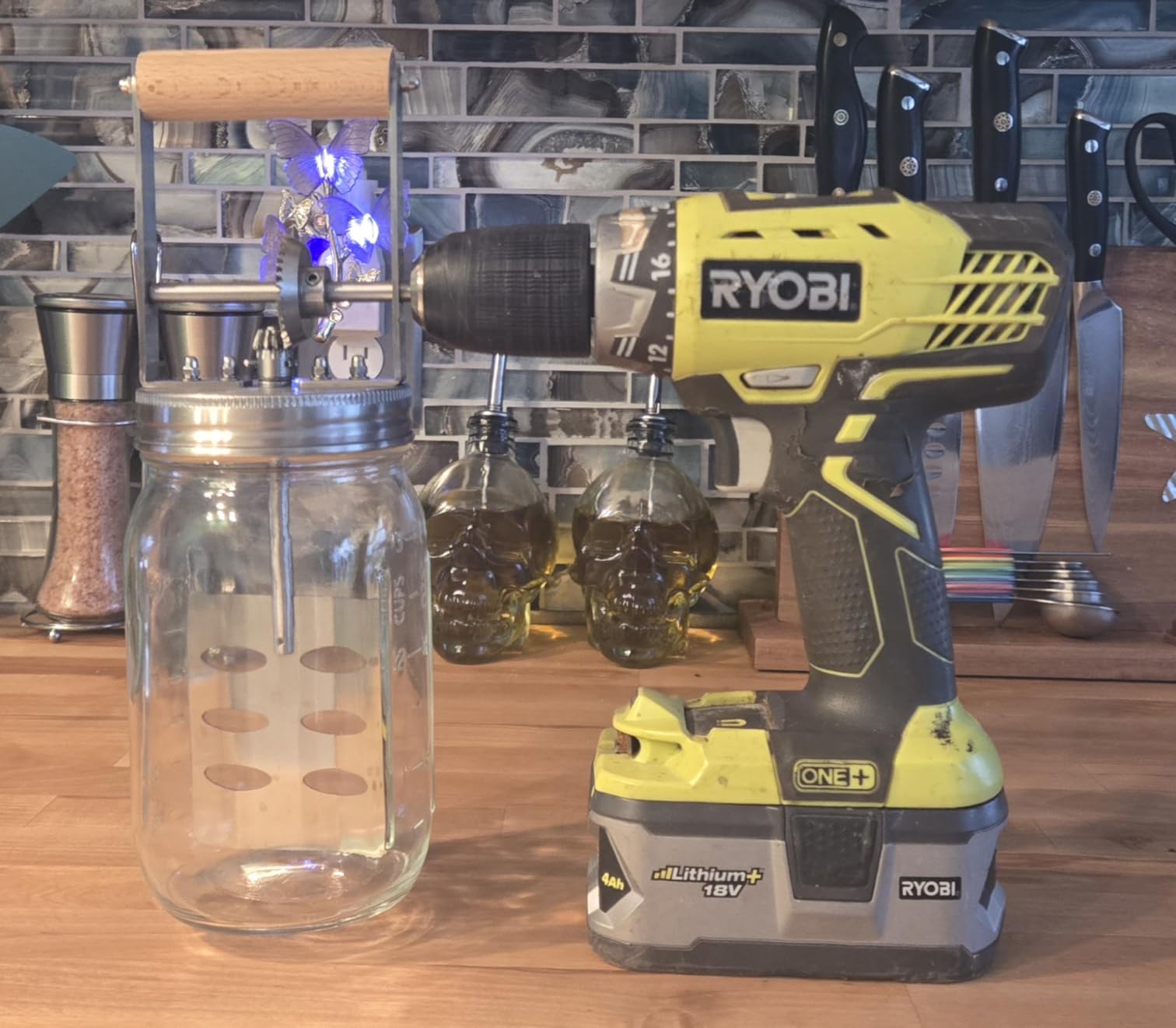 Premium Butter Churner - Makes Fresh Homemade Butter in 10 Minutes | 32oz Glass Jar with Stainless Steel Paddle customer photo 1