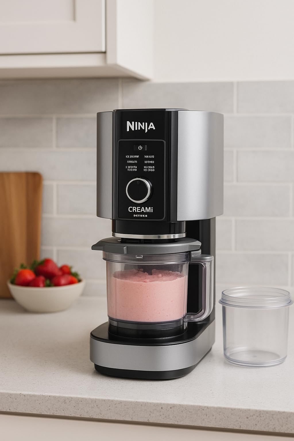 Ninja NC501 CREAMi Deluxe 11-in-1 Ice Cream & Frozen Treat Maker with 2 XL Family Size Pint Containers, Silver (Renewed) customer photo 2