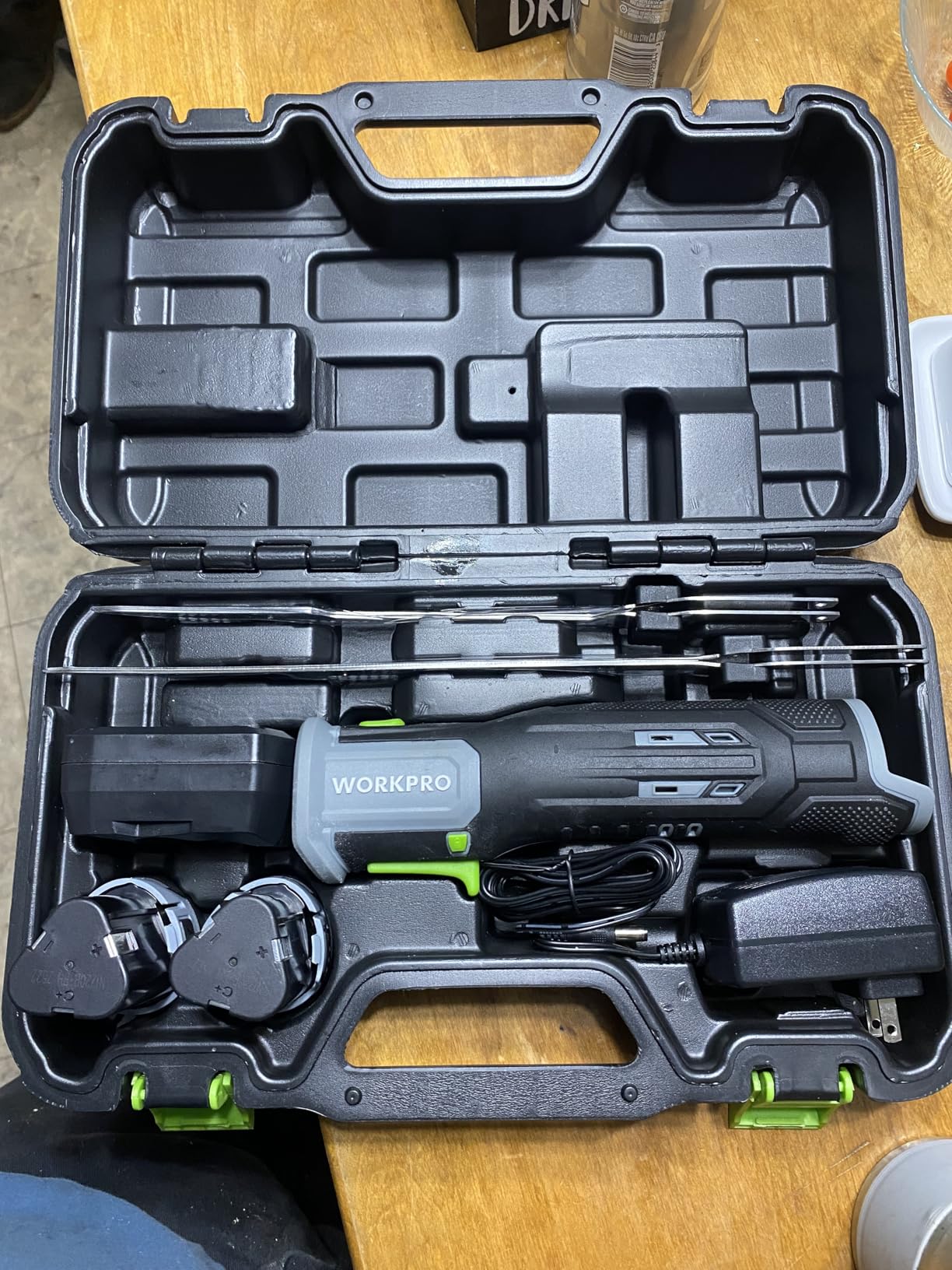 WORKPRO 12V Cordless Electric Fillet Knife with 8'' and 10'' Razor-Sharp Blades, Cordless Fillet Knife with Non-slip Grip Handle and Safety Lock, 2 Rechargeable Battery Packs, 1 Quick Battery Charger, and 1 Storage Carry Case for Fishing, Filleting, Outdoors customer photo 2