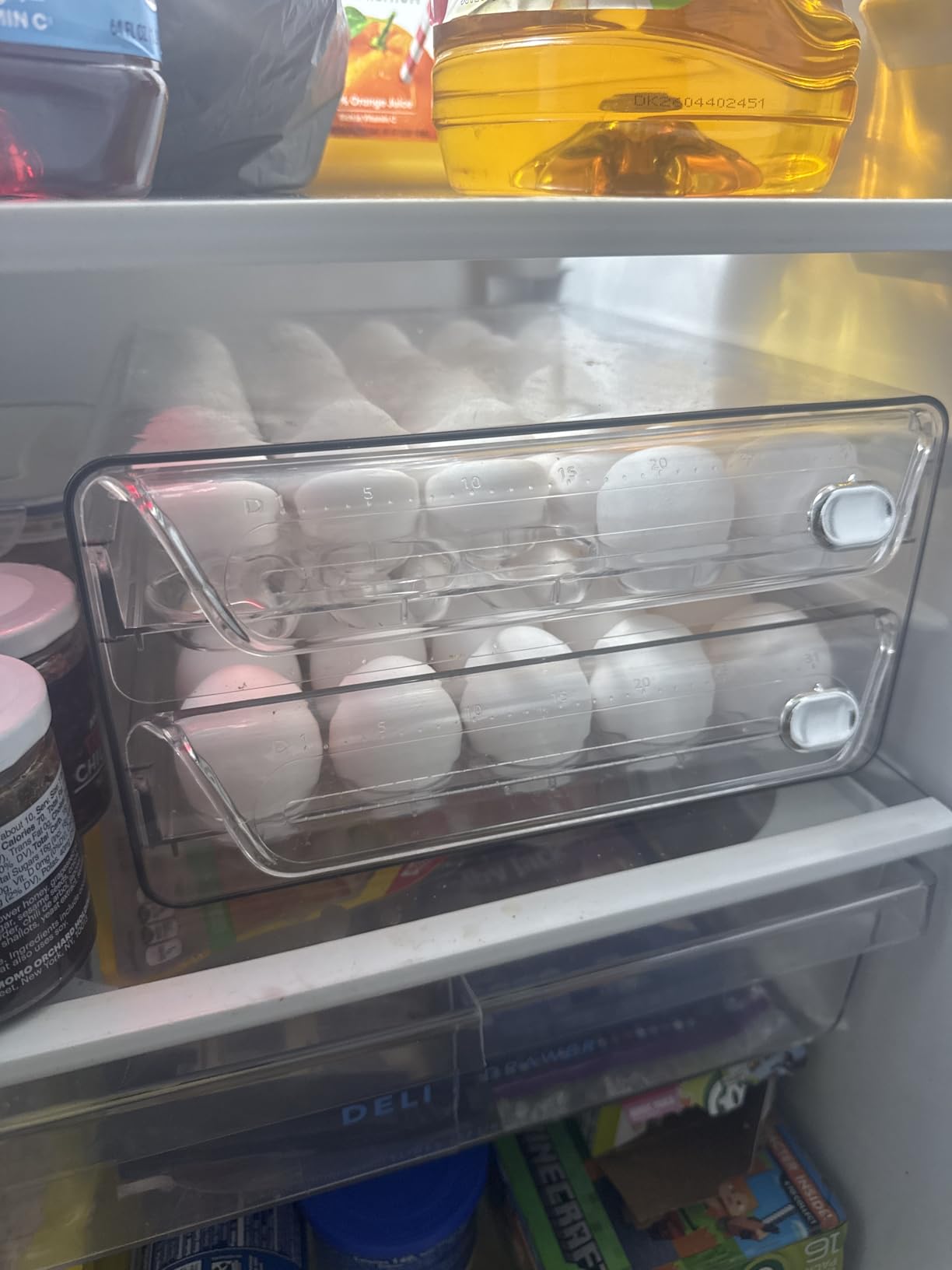 60 Egg Holder for Fridge, Egg Container for Refrigerator, Stackable Egg Storage Container, Egg Fresh Storage Box for Fridge, 2Layers Egg Tray, Clear Egg Organizer, BPA Free customer photo 1