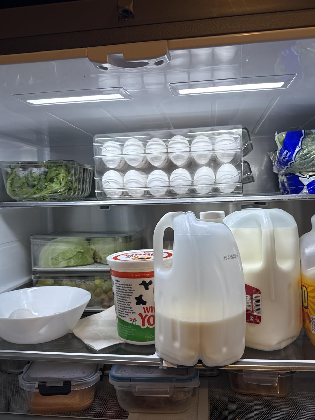 60 Egg Holder for Fridge, Egg Container for Refrigerator, Stackable Egg Storage Container, Egg Fresh Storage Box for Fridge, 2Layers Egg Tray, Clear Egg Organizer, BPA Free customer photo 2