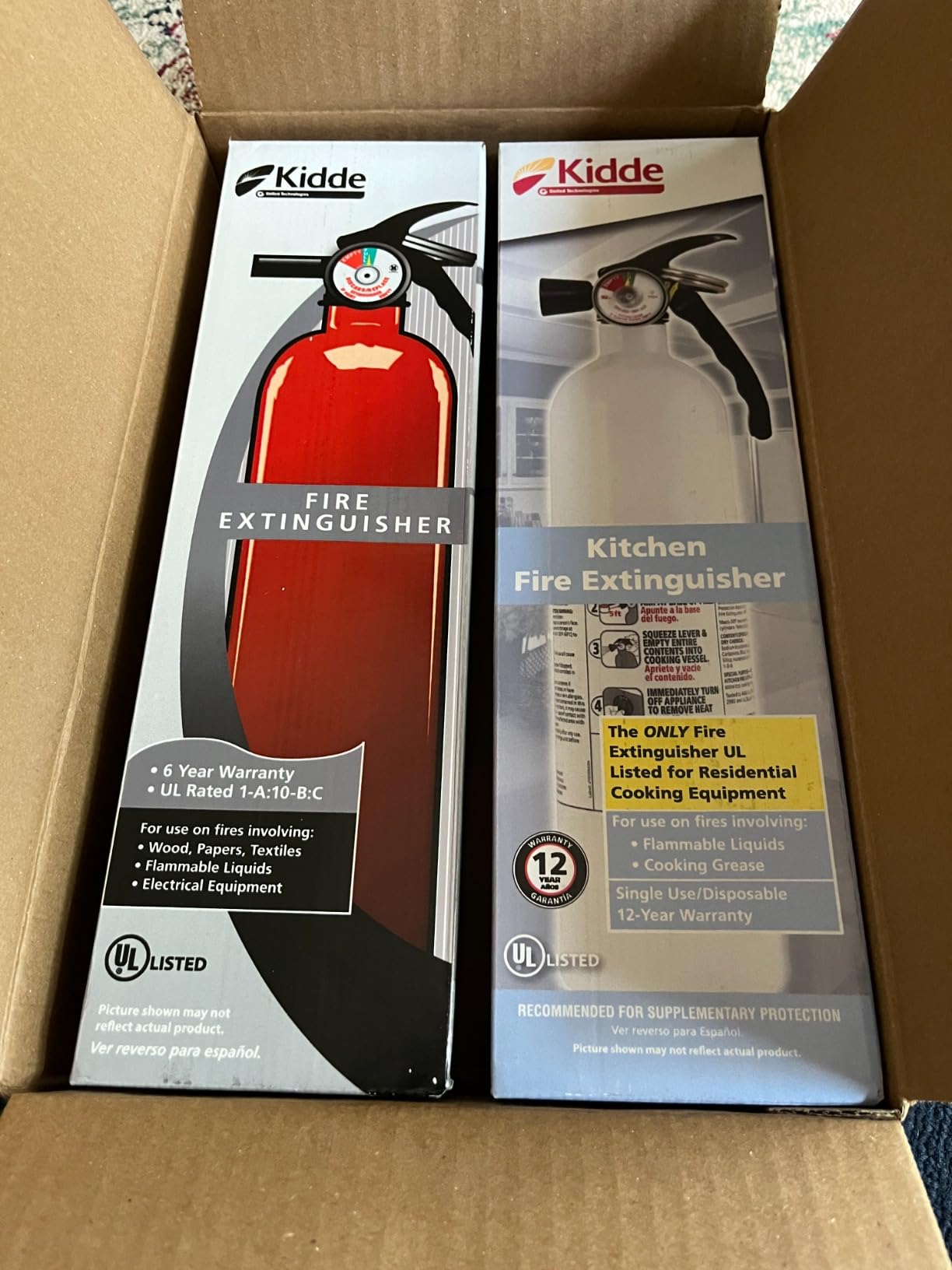 Kidde Kitchen Fire Extinguishers for Home & Office Use, 2 Pack: One 1-A:10-B:C and One Specialty Kitchen Extinguisher, Wall Mount & Strap Brackets Included customer photo 1