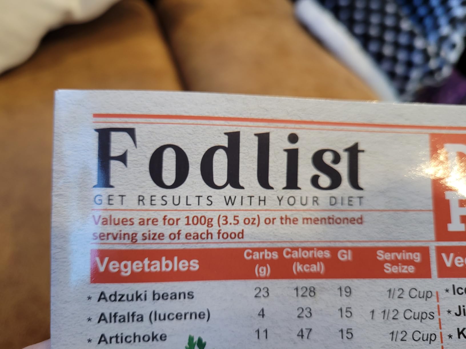 Fodlist Diabetic Food Chart. Glycemic Index Food Guide Chart. Laminated Diabetes Food List and Meal Planner, all in One. Including Carbs Counter. Helpful for Grocery, type 1, 2, & prediabetic, Meal Planning, & Healthy Nutrition that Supports Blood Sugar Control and Diabetes Management. customer photo 2