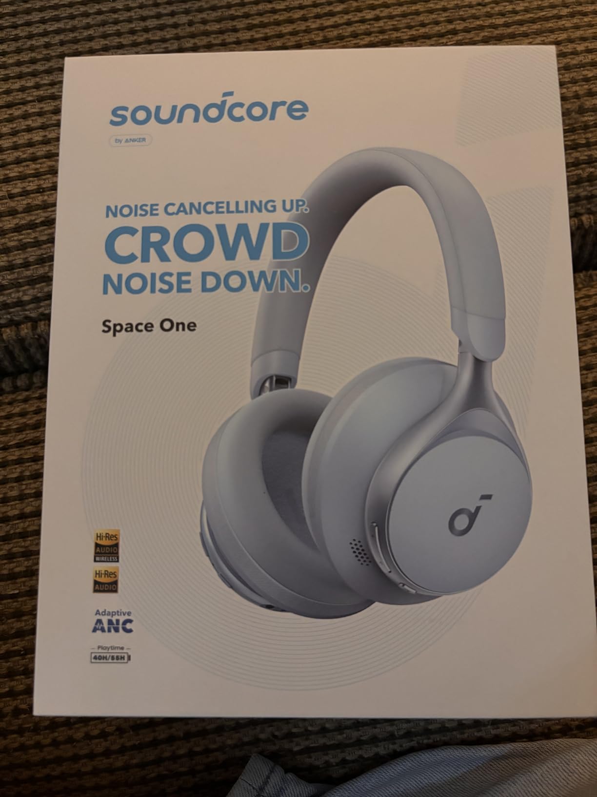 Soundcore Space One, Active Noise Cancelling Headphones, 2X Stronger Voice Reduction, 40H ANC Playtime, App Control, LDAC Hi-Res Wireless Audio, Comfortable Fit, Clear Calls, Bluetooth 5.3 customer photo 2