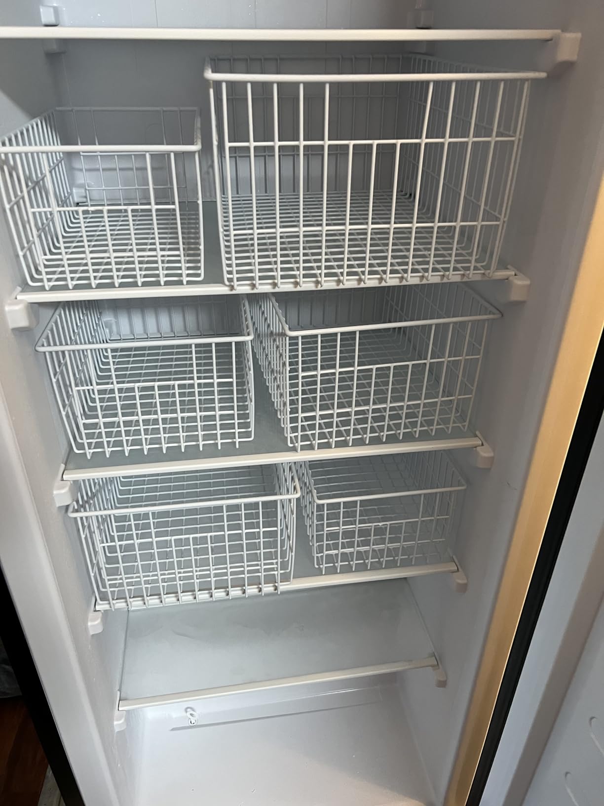 Orgneas Freezer Organizer Bins, Vertical Sides Wire Freezer Baskets for Upright Freezer, Chest Freezer Organizer Deep Freezer Storage Containers for Foods, Snacks, Vegetables, Fruits, Set of 6 customer photo 1