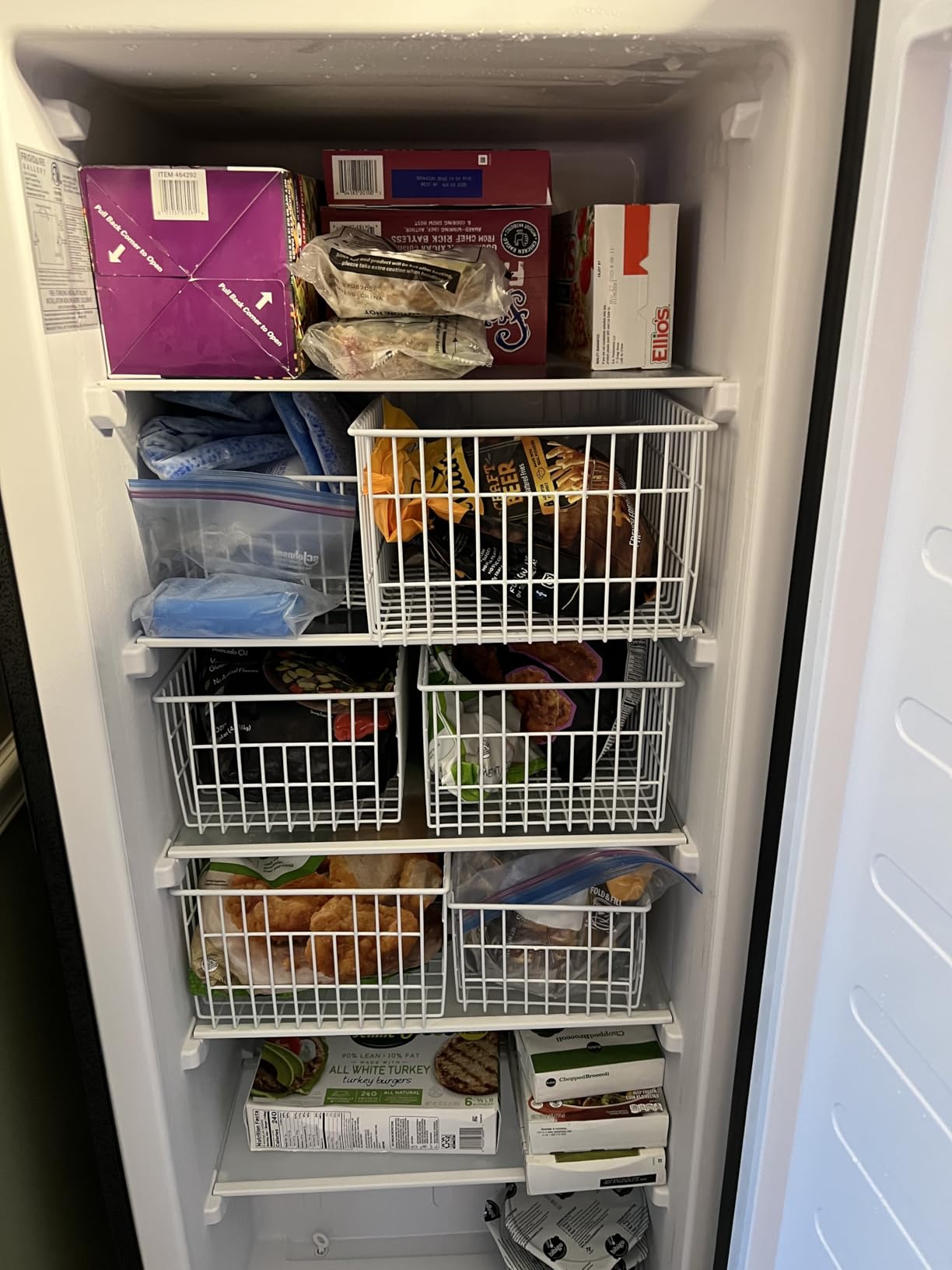 Orgneas Freezer Organizer Bins, Vertical Sides Wire Freezer Baskets for Upright Freezer, Chest Freezer Organizer Deep Freezer Storage Containers for Foods, Snacks, Vegetables, Fruits, Set of 6 customer photo 2