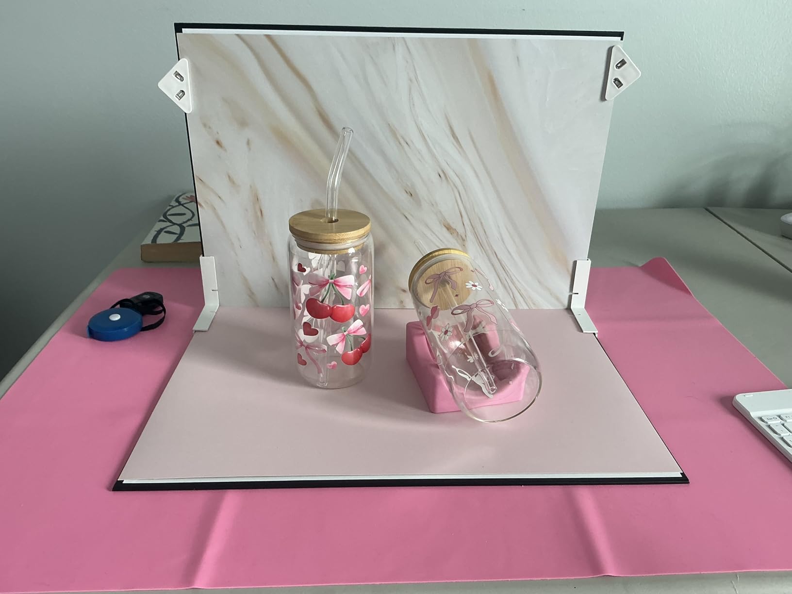 Photo Backdrop Board Product Photography: 10pcs 20patterns Table Top Food Background Kit - Flat Lay Props for Jewelry.(Small Size 16.5x11.7in) customer photo 1