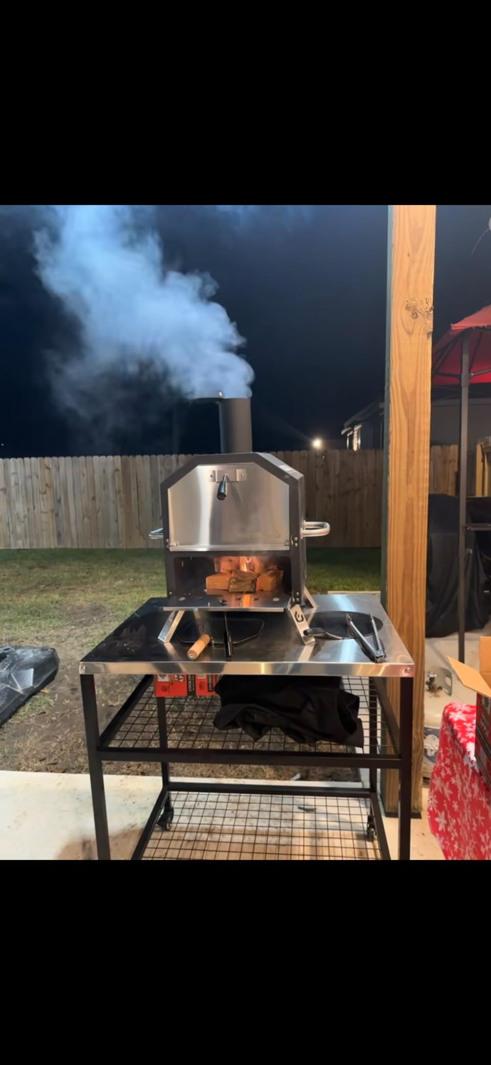 PIZZELLO Pizzello Outdoor Pizza Oven 16'' Large Wood Fired 2-Layer Pizza Ovens with Pizza Stone, Pizza Peel, Grill Grate, Oven Cover, Outside Pizza Maker for Camping Backyard BBQ, Pizzello Grande 16 customer photo 1