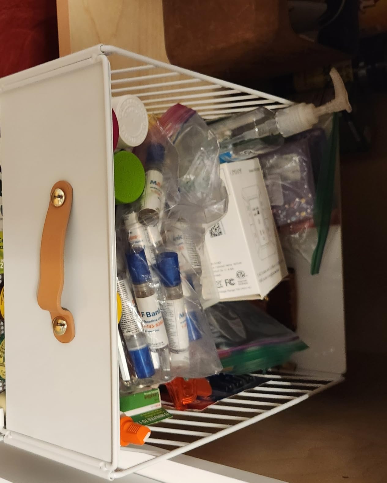 Pull out Cabinet Organizer Fixed with Adhesive Nano Film,Heavy Duty Slide out Pantry Shelves Drawer Storage,Sliding Mesh Cabinet Basket with Handle for Kitchen, Bathroom,Home, 11.8W
