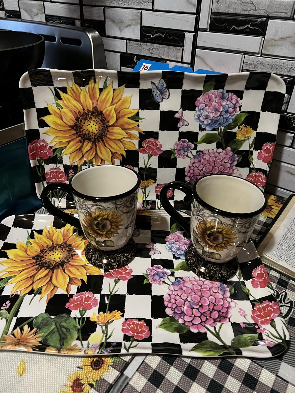 LEHAHA Melamine Serving Tray/Platters Set of 2, 17.5