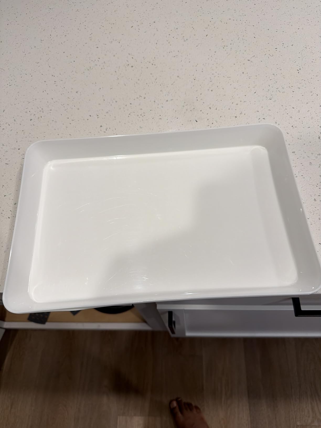 WOWBOX 4 pcs Serving Tray for Entertaining, Grilling BBQ Accessories, Serving Platters for Snacks, Fruit, Reusable Plastic Trays for Serving Food and Pantry Organization customer photo 2