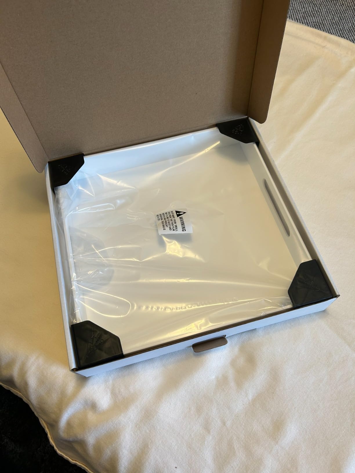 Glossy Black Sturdy Acrylic Serving Tray with Handles-12x12 Inch-Serving Coffee,Appetizer,Breakfast,Butler-Kitchen Countertop Tray-Makeup Drawer Organizer-Vanity Table,Ottoman Tray-Decorative customer photo 2