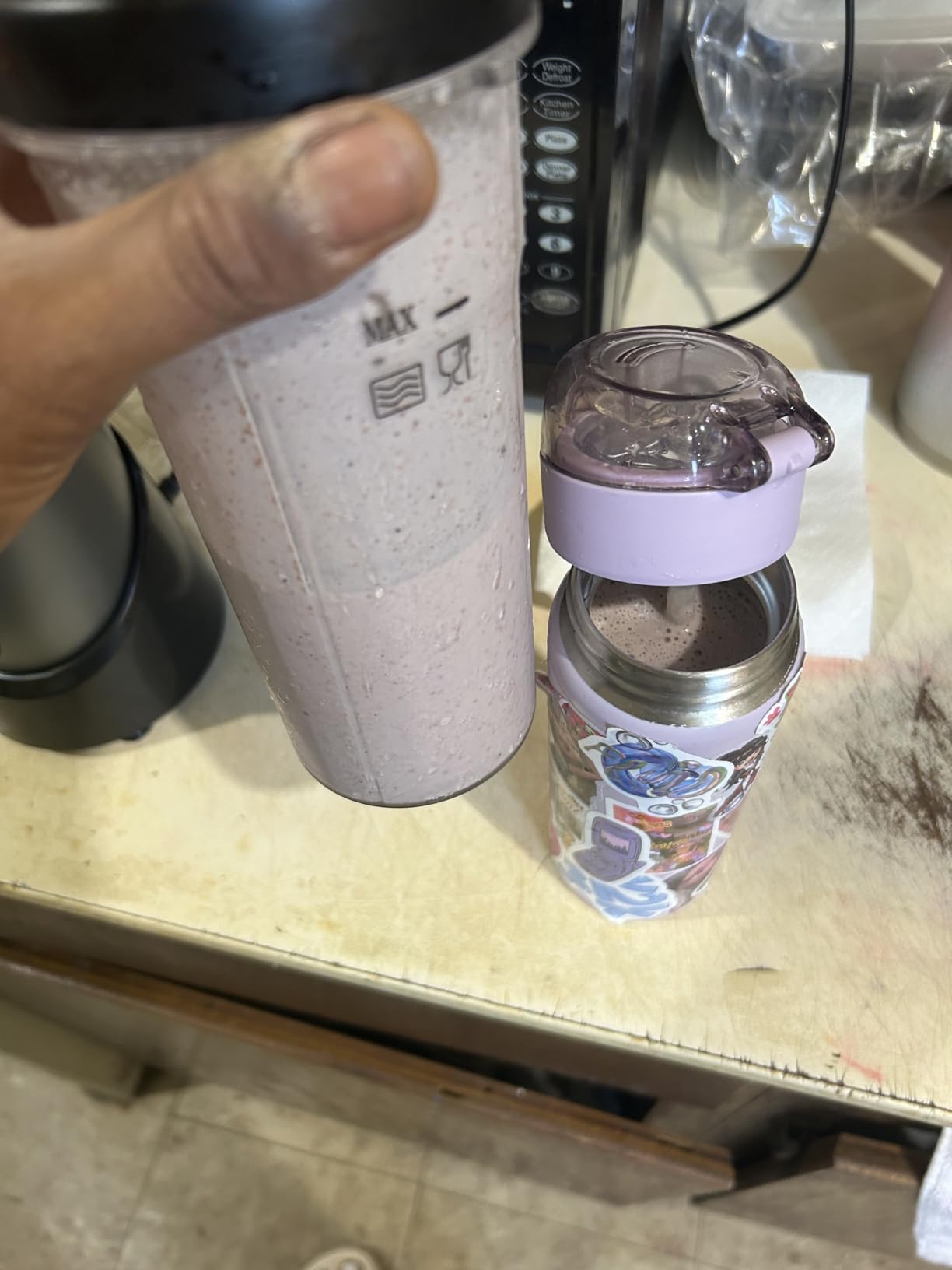 KOIOS Smoothie Blender, 900W Personal Blender for Shakes and Smoothies for Kitchen with 2 Portable Cups 22oz, Single Serve Smoothies Maker Mixer for Juices, Nutritious Recipe, Grey Blue customer photo 1