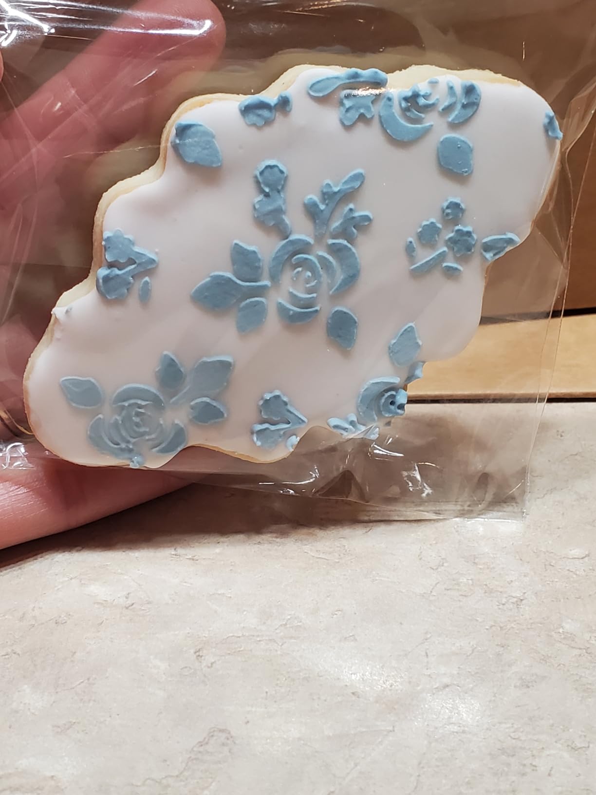 Cookie Stencils for Baking Royal Icing Leaf Stencil Airbrush Flower Hibiscus Vine Rose Stencil Templates for Cake Stencils Decorating Buttercream (Leaf Cookie) customer photo 2