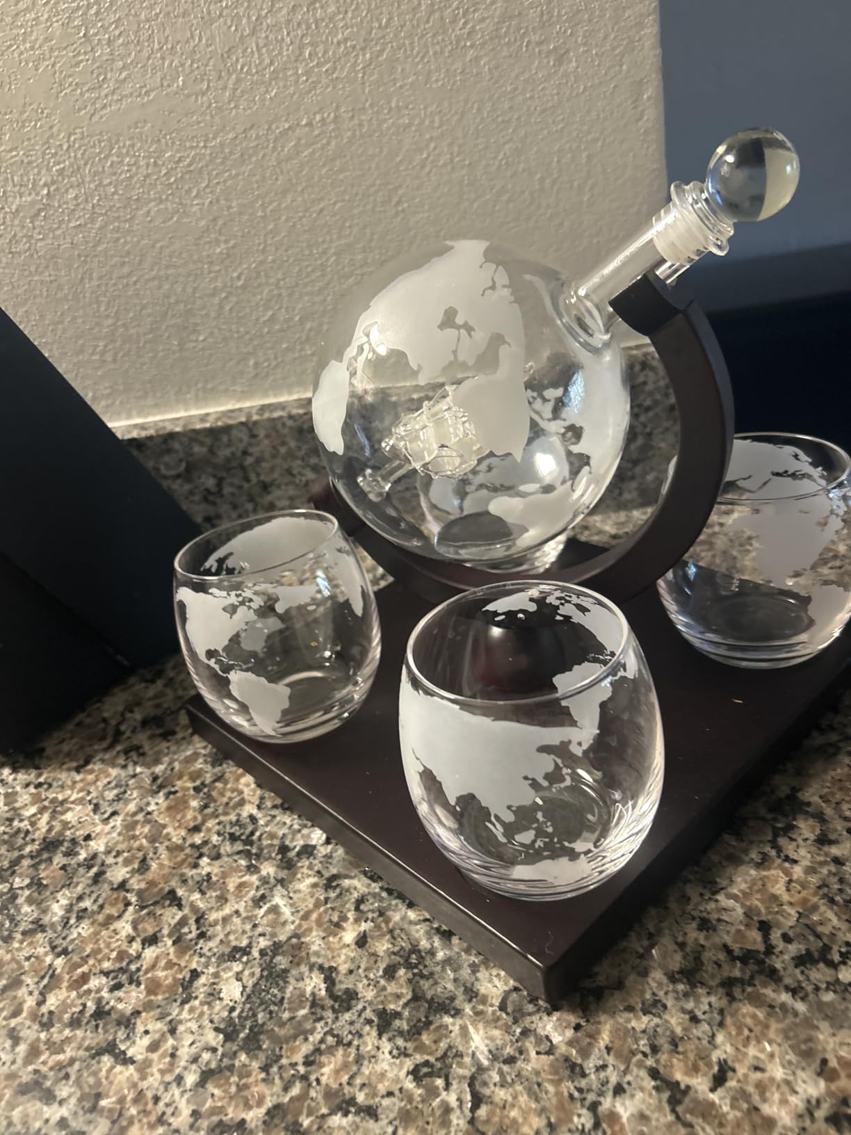 Luxury Gift For Men - Whiskey Decanter Set For Beloved Husband Or Dad Birthday Gift - 4 Whiskey Glasses And Decanter Set Is a Great Gift Idea for Whisky, Bourbon, or Scotch lovers customer photo 2