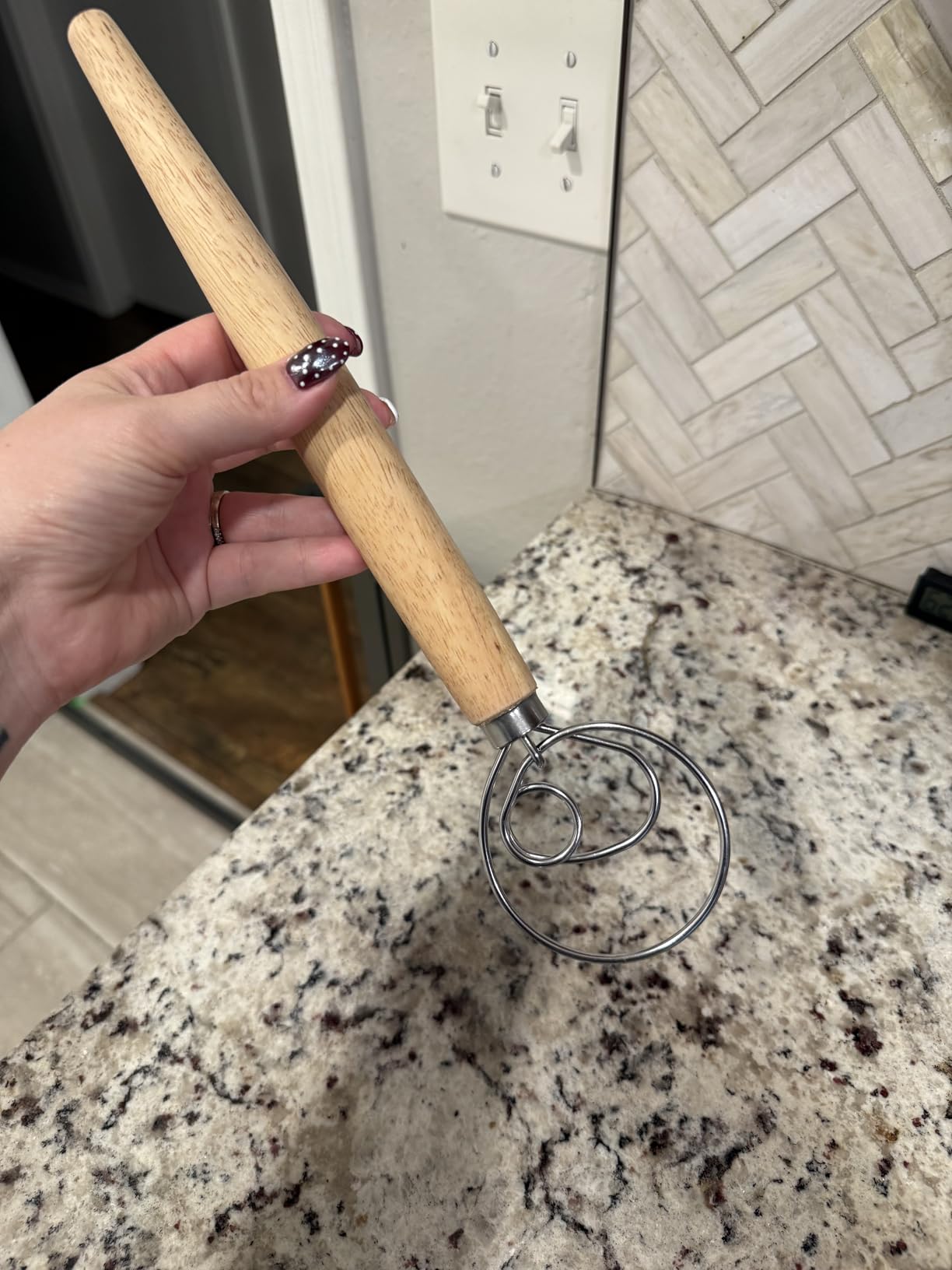 ORBLUE Premium Danish Dough Whisk - Dutch Whisk with Stainless Steel Ring - Danish Whisk for Bread, Pastry or Pizza Dough, 13-inch 1-PACK customer photo 1