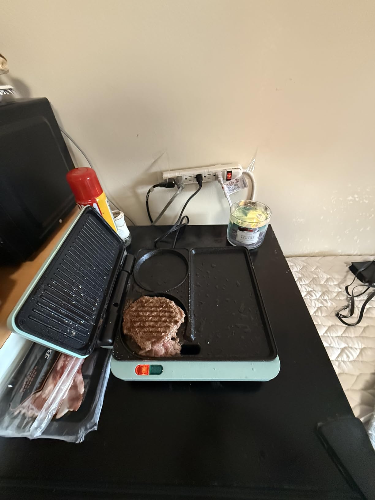 Breakfast Sandwich Maker, Nonstick Electric Griddle & Grill Combo, 3 in 1 Breakfast Station, Make Egg Muffin Sandwiches Burgers Hot dogs & Pancakes, Includes Burger Press, Tong & Brush customer photo 1