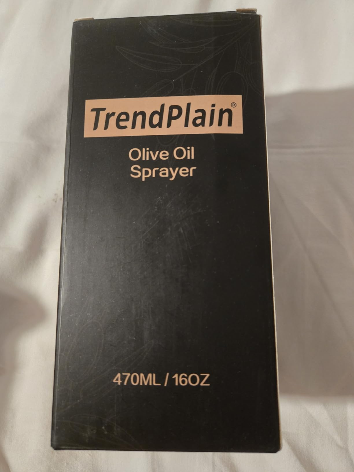 TrendPlain 16oz/470ml Glass Olive Oil Sprayer for Cooking - 2 in 1 Olive Oil Dispenser Bottle for Kitchen Gadgets and Air Fryer Accessories, Salad, BBQ - Black customer photo 2