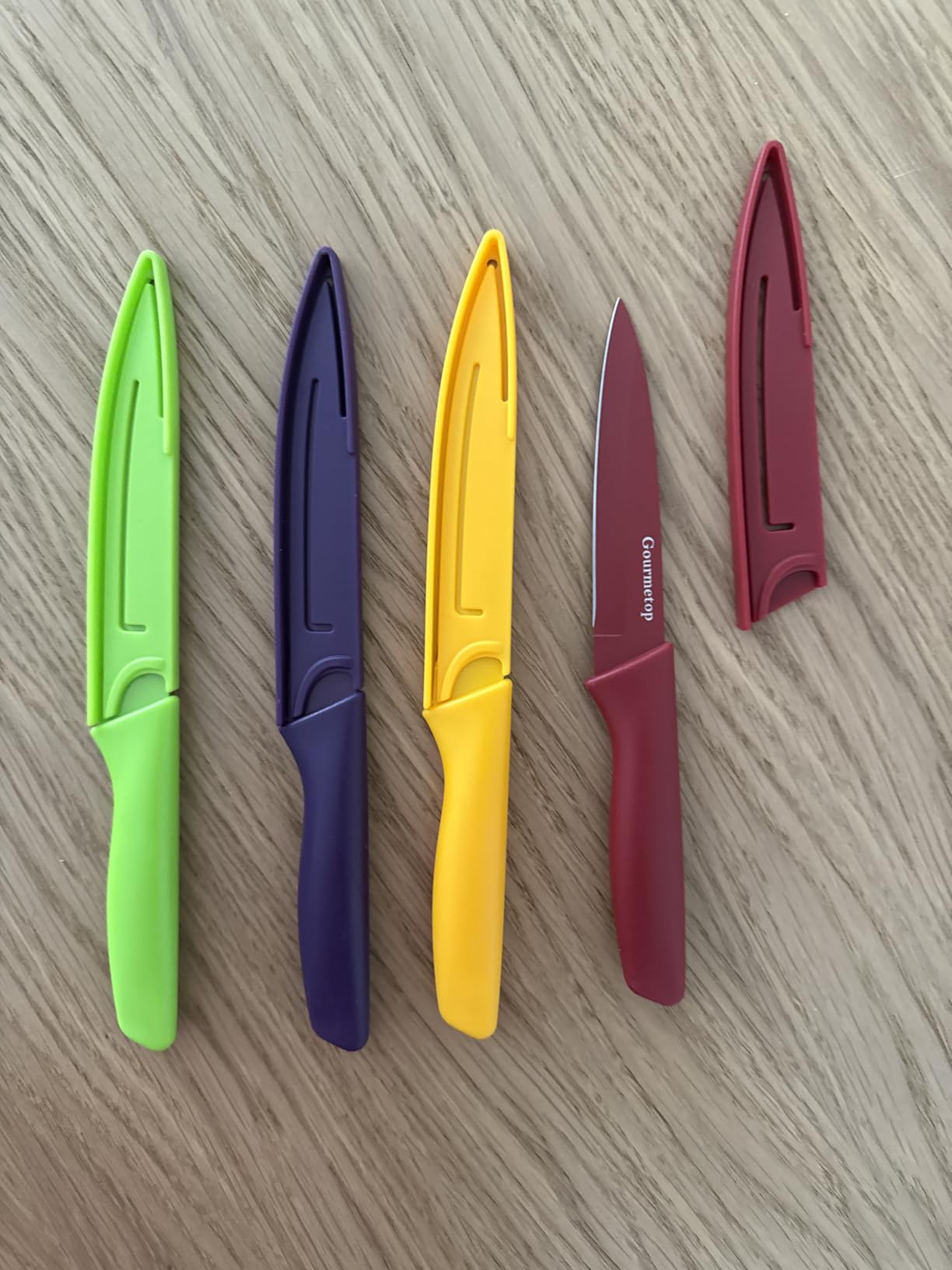 Paring Knife with Cover, Paring Knives Set of 4, 3.8