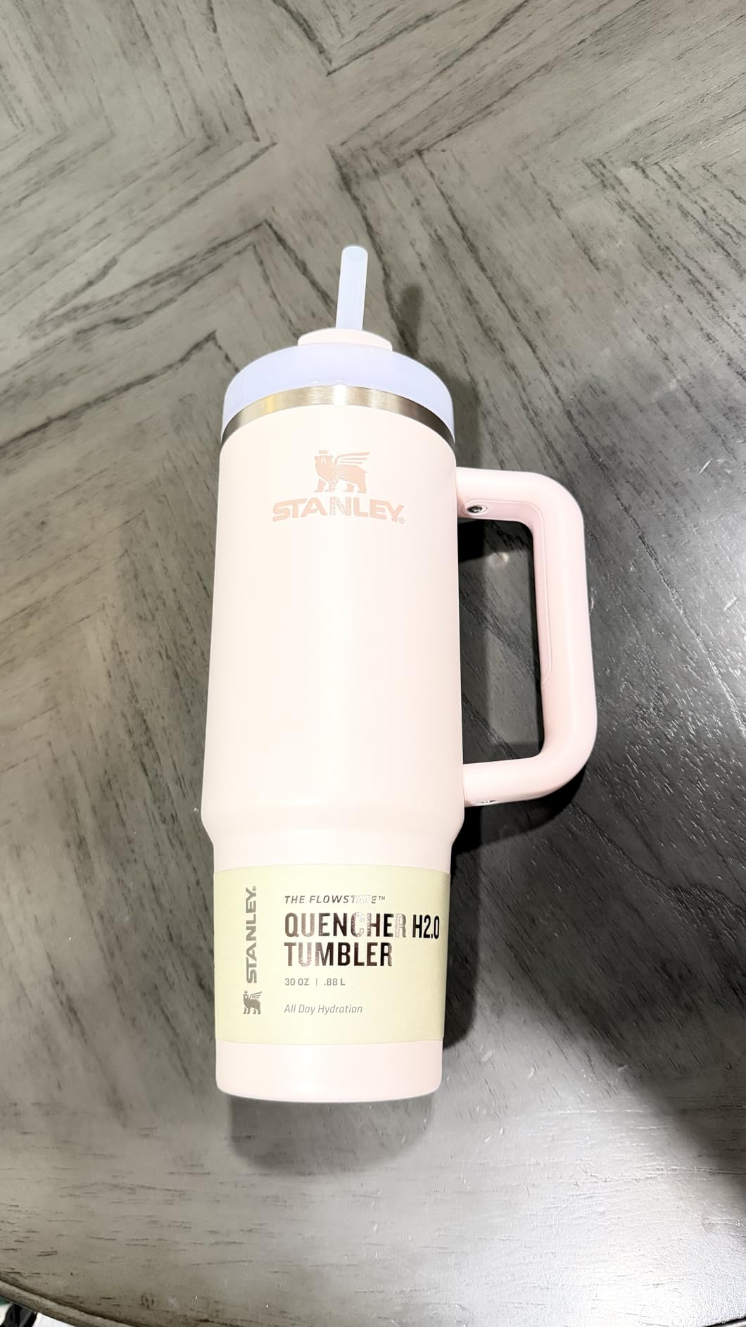 STANLEY Quencher H2.0 Tumbler with Handle and Straw 30 oz | Flowstate 3-Position Lid | Cup Holder Compatible for Travel | Insulated Stainless Steel Cup | BPA-Free | Frost customer photo 1