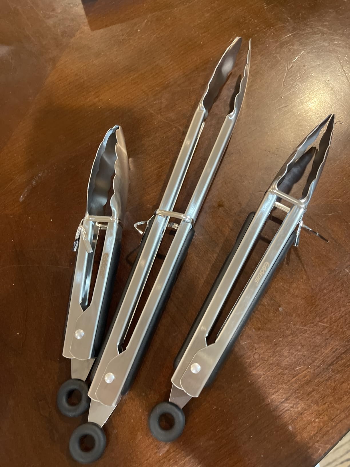 Kitchen Tweezers Tongs, Cooking Tweezers Stainless Steel - 3 Size 12'' 10'' & 8 inch Ideal for Meat, pasta, plating and pinching delicate small pieces of food, Set of 3 customer photo 1