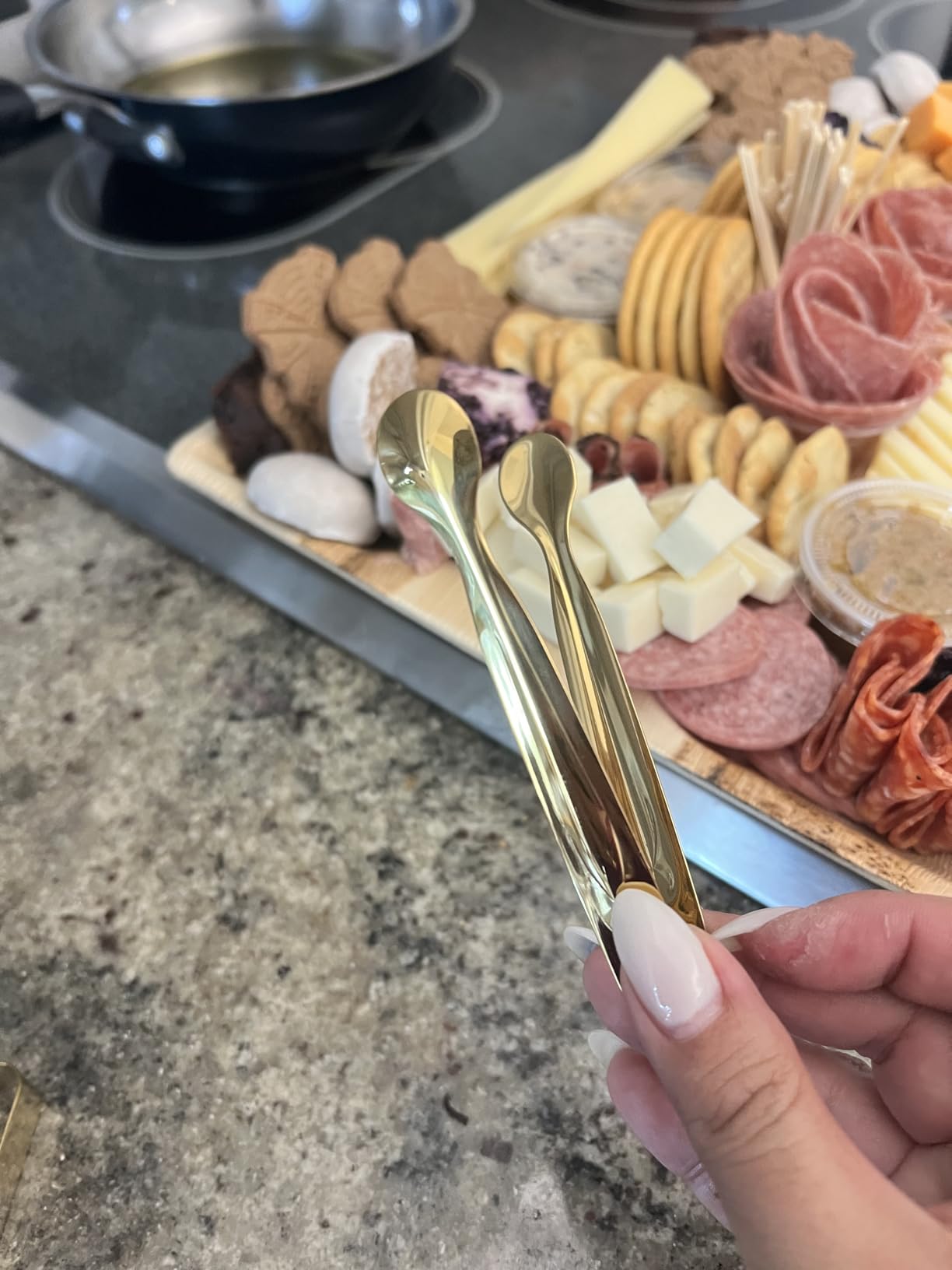 Kitchen Tweezers Tongs, Cooking Tweezers Stainless Steel - 3 Size 12'' 10'' & 8 inch Ideal for Meat, pasta, plating and pinching delicate small pieces of food, Set of 3 customer photo 2
