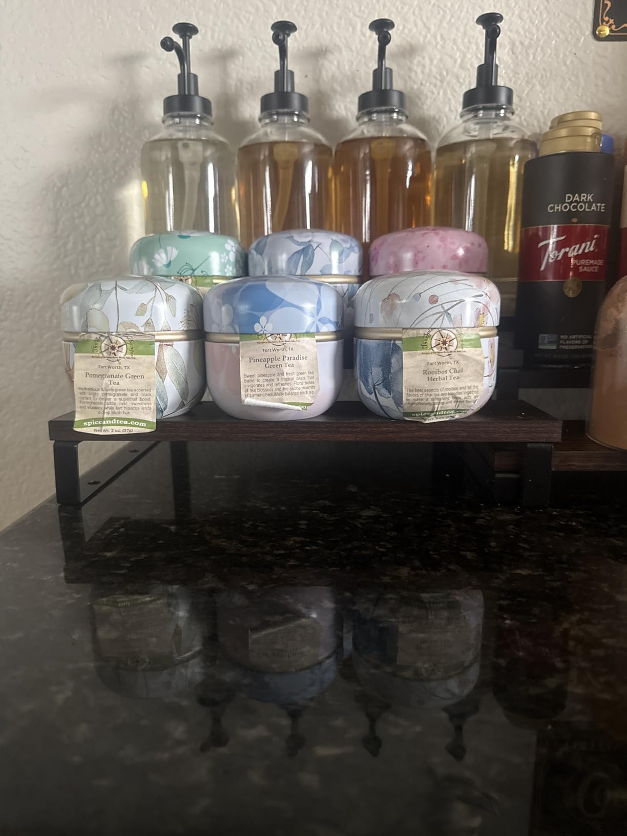 HAN SHENG 6 Pcs Airtight Tea Storage Tins 10 OZ, Vintage Style Food Containers for Loose Leaf Tea & Herbs, Coffee Beans, Spices, Sugar - Floral Embossed Design customer photo 1