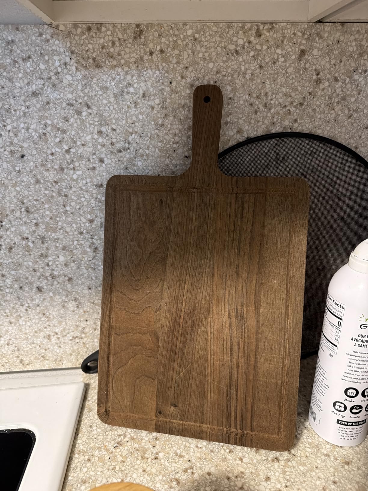 Premium American Dark Walnut Wood Cutting and Serving Board with Handle - Charcuterie Wooden Board - Durable, Stylish, and Versatile - Juice Groove - 16x9x0.8 in - Woodie Poppins customer photo 1