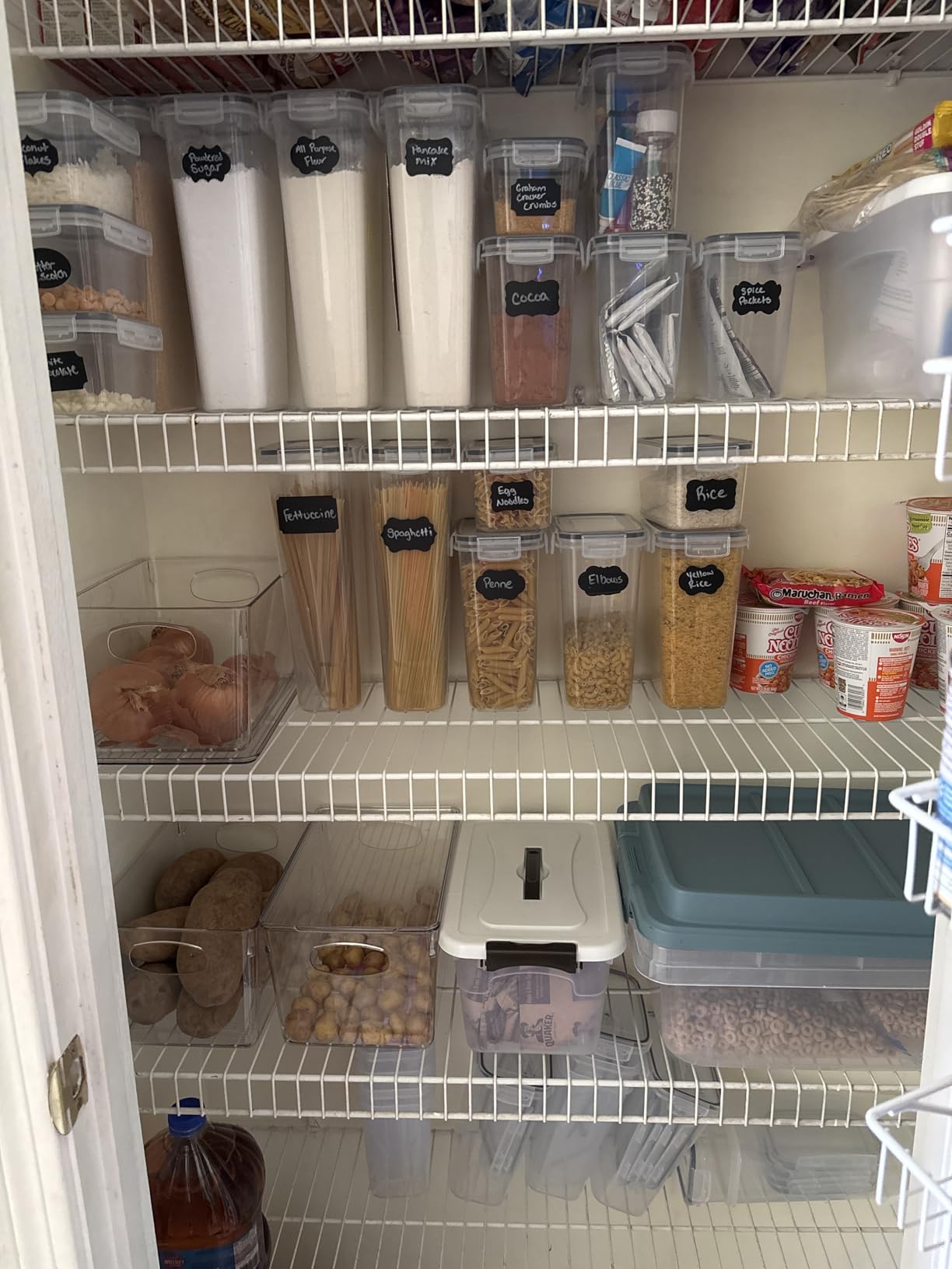 Airtight Food Storage Containers with Lids, 24 PCS Kitchen and Pantry Organization Canisters, BPA-Free, PVC-Free, Food-grade Plastic Leak-proof Jars for Cereal, Flour, Sugar, Extra 24 Labels & Marker customer photo 1