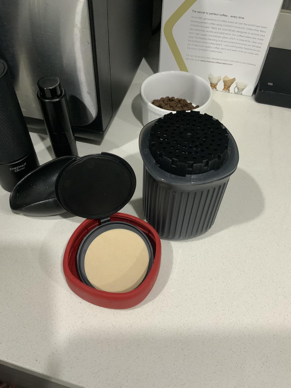 AeroPress Coffee Maker Natural Paper Micro-Filters - Round Replacement Coffee Filters, Unbleached, Compostable Paper Filters, Fits Standard Size AeroPress Coffee Makers, 200 Count customer photo 2