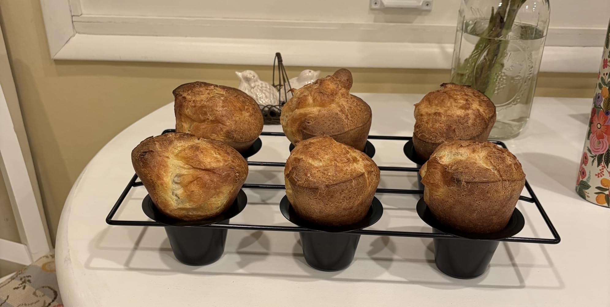 EVODAE Popover Pans Set of 2 - 12-Cup (2x6) Pro-Grade Carbon Steel, Strong & Durable Build - Nonstick, PFOA & PTFE Free customer photo 1
