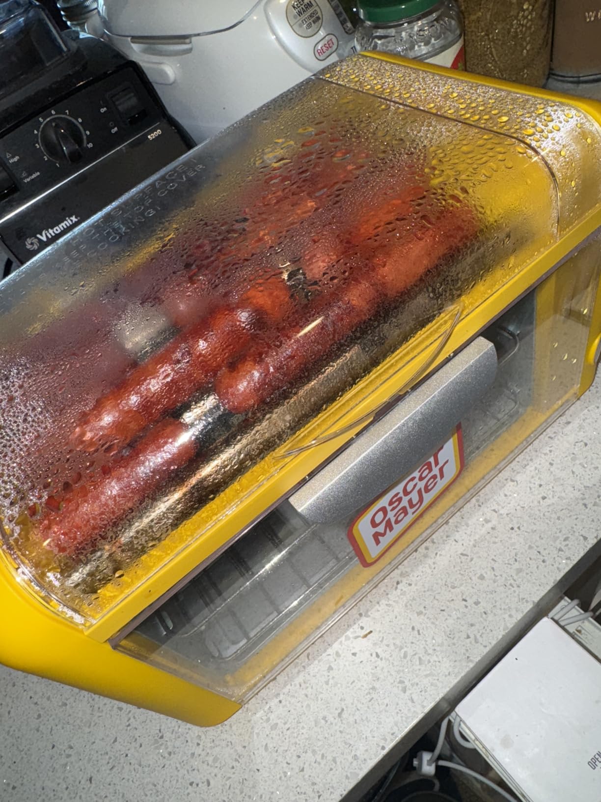 Nostalgia Oscar Mayer Extra Large 8 Hot Dog Roller & Bun Toaster Oven, Stainless Steel Grill Rollers, Non-stick Warming Racks, Perfect for Dogs, Veggie Sausages, Brats, Adjustable Timer, Red customer photo 2