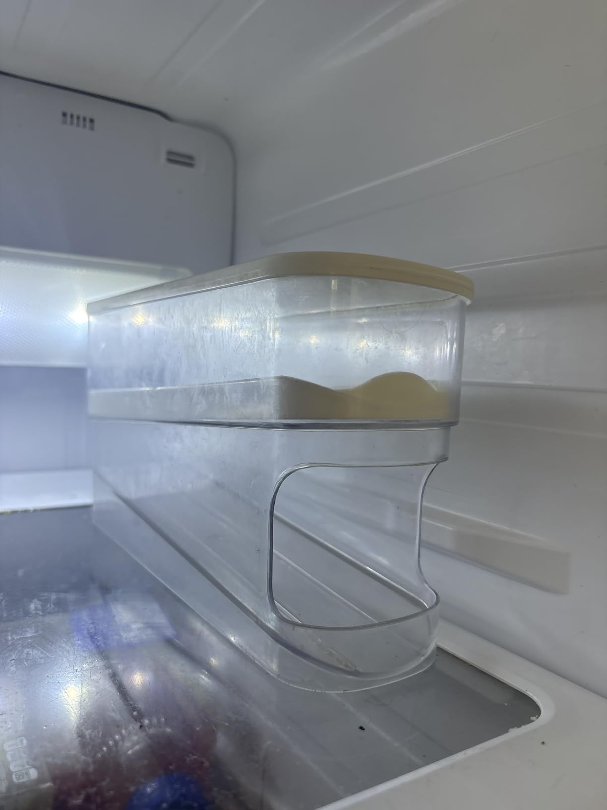 Auto Rolling Fridge Egg Organizer, Space Saving Eggs Dispenser for Refrigerator Storager, Home Egg Holder, 1 pack customer photo 1