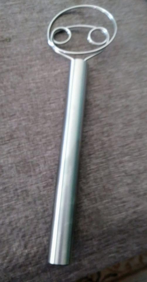 304 stainless steel dough whisk, Dishwasher Safe Danish Dough Whisk, Dutch Bread Whisk for Sourdough, Pizza, Pastry, Cake Batter, 12-inch sourdough tools customer photo 2
