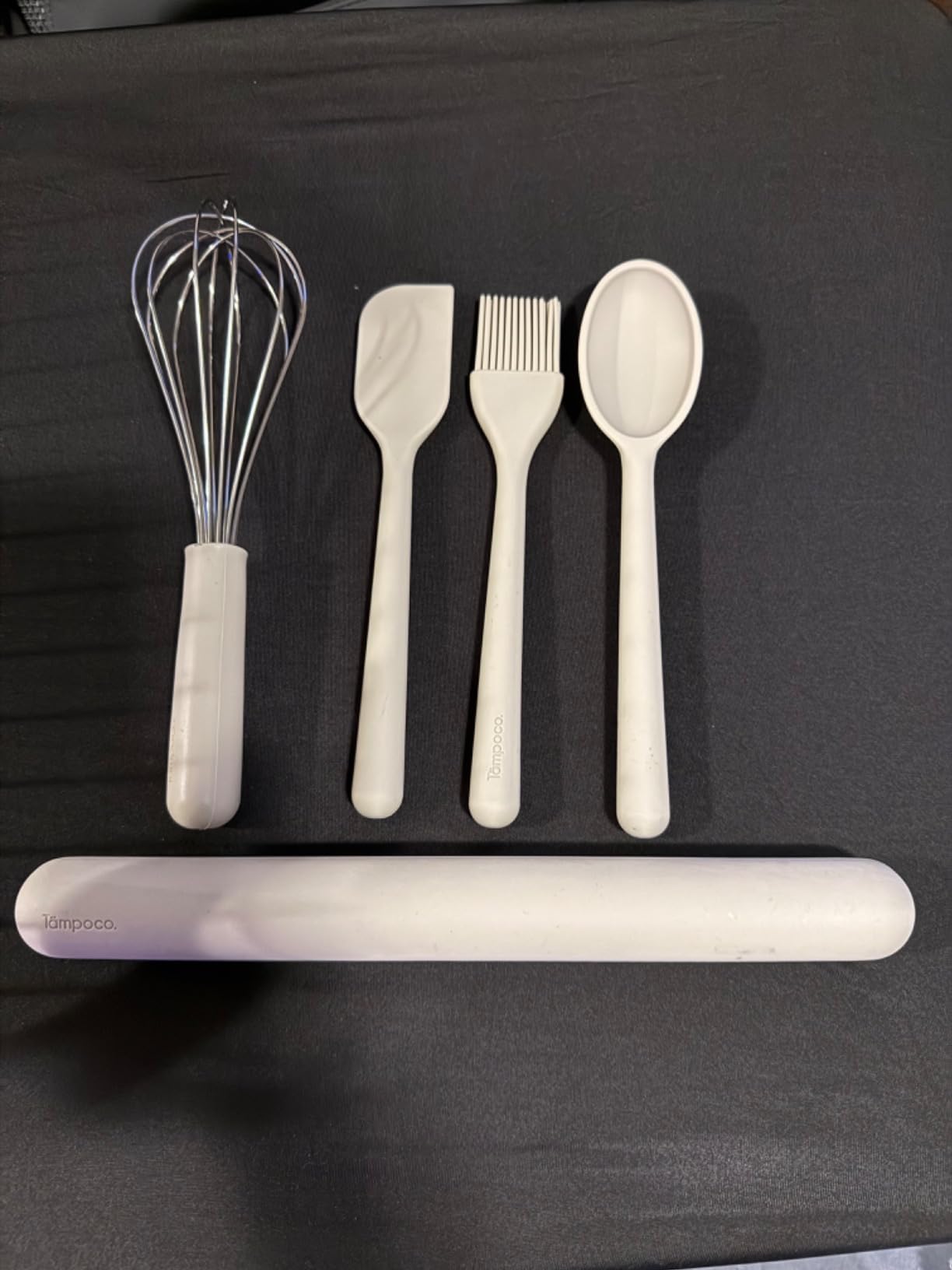 Tampoco Real Kids Cooking & Baking Set - Montessori Kitchen Tools for Real Cooking with Food-Safe Silicone Utensils - Functional & Fun Gift for Young Chefs customer photo 2