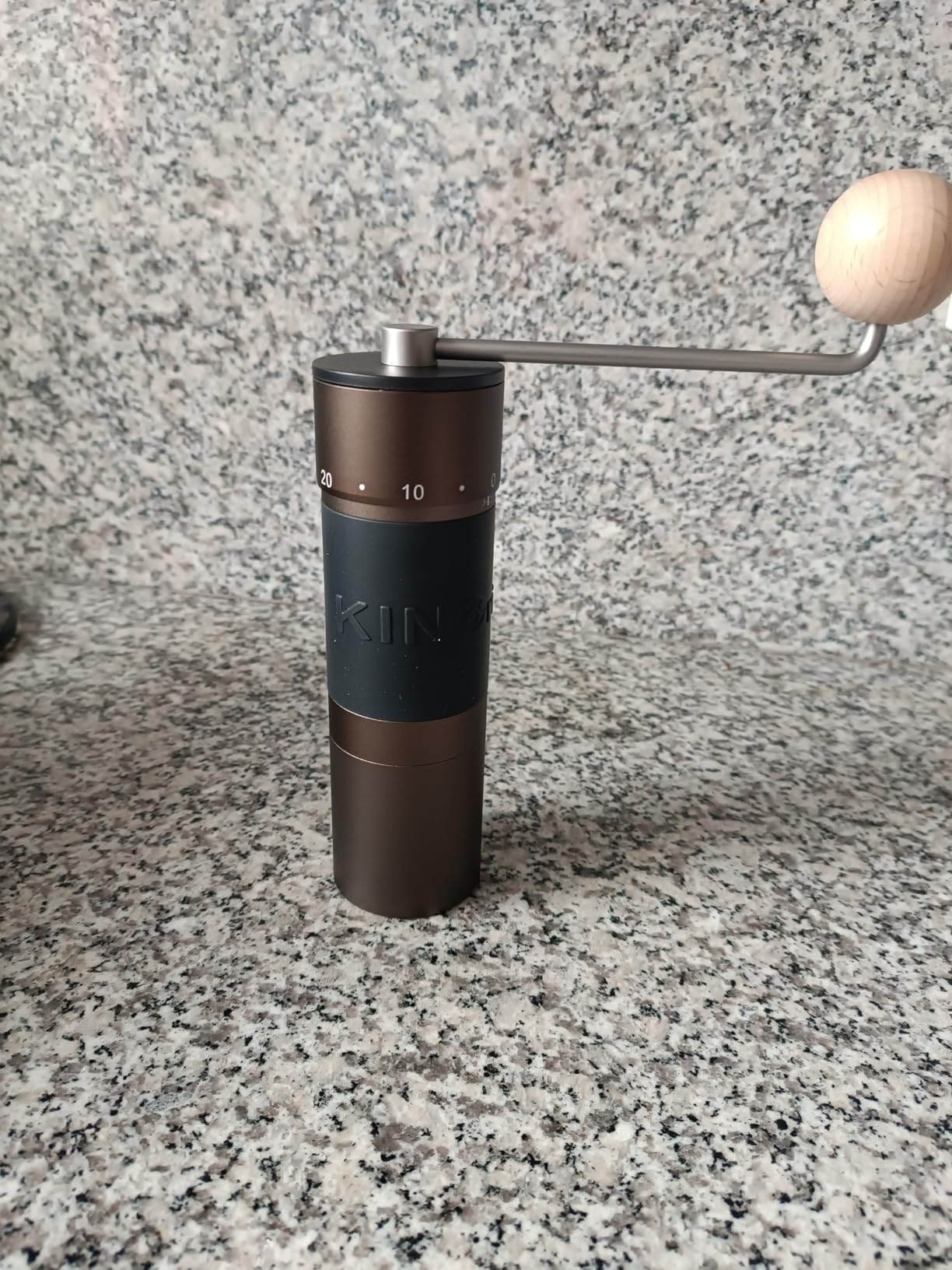 KINGrinder K6 Manual Hand Coffee Grinder with Straight Handle for French Press, Drip, Espresso with Assembly Consistency Stainless Steel Conical Burr Mill, 25-35g Capacity customer photo 1