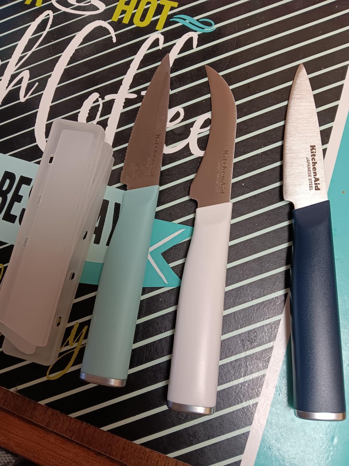 KitchenAid Paring Knife Set, High Carbon Stainless Steel, 3 Piece, Multicolor customer photo 2