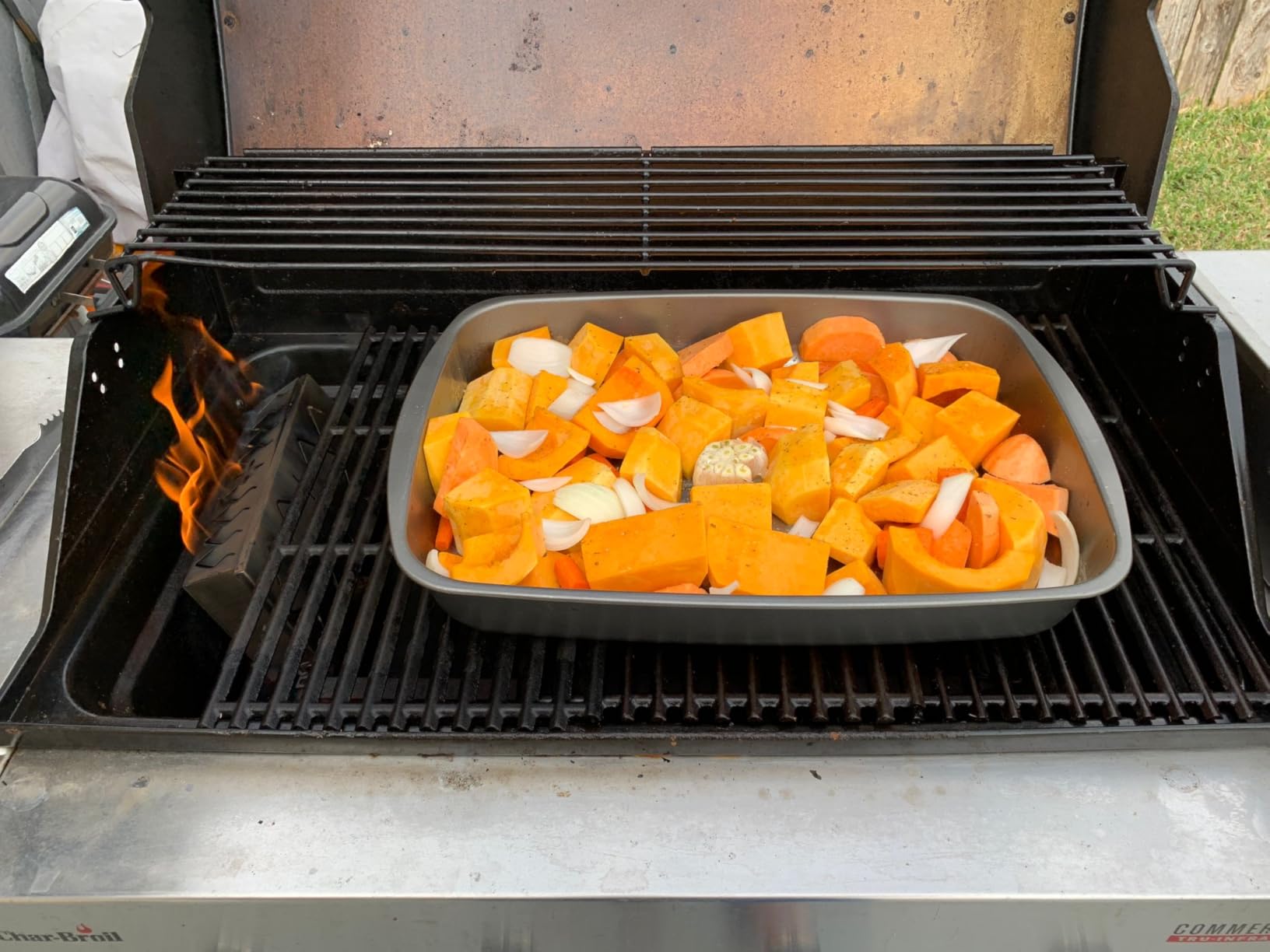 Smoker Box for Gas Grill, 2-Pack Stainless Steel Wood Chip Boxes with Hinged Lids, BBQ Smoke Box for Charcoal & Gas Grills, Adds Smoky Flavor, Easy to Use customer photo 1