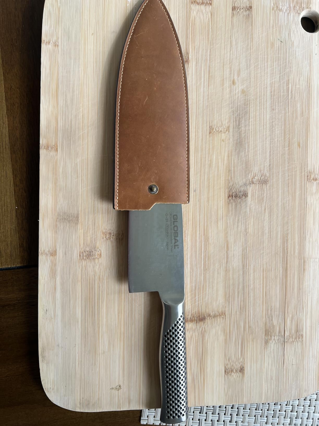 Qchengsan Cowhide Leather Knife Sheath, 8 Inch Chef Knife Guard with Belt Loop customer photo 1