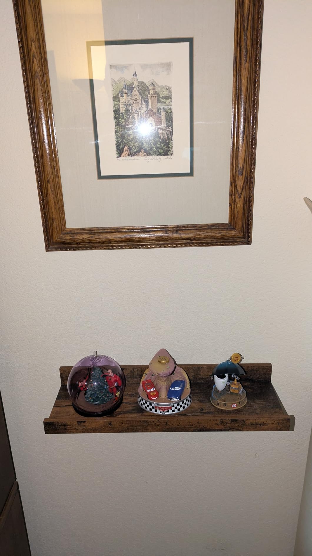 upsimples Floating Shelves for Wall, Wall Shelves for Decor Storage Set of 6, Wall Mounted Wood Shelf for Bedroom, Living Room, Bathroom, Kitchen, Picture Ledge Shelf, Brown customer photo 2