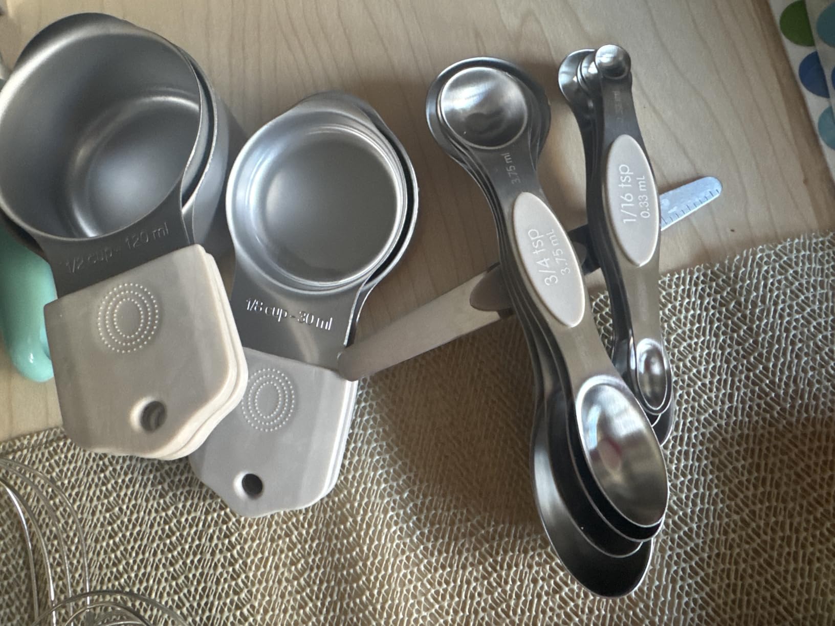 Magnetic Measuring Cups and Spoons Set-Heavy Duty 304 Stainless Steel, Double Measurement Markings, Set of 16 with Leveler for Measure Dry and Liquid Ingredients customer photo 2