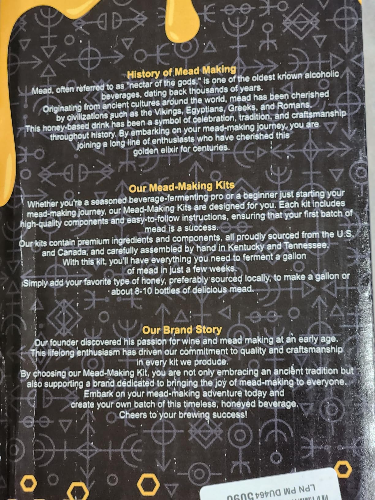 Honey Mead Making Kit with Yeast and Starter Home Brew Accessories, Reusable, Step-by-Step Brewing Process, 1 Gallon, Made in the USA customer photo 1