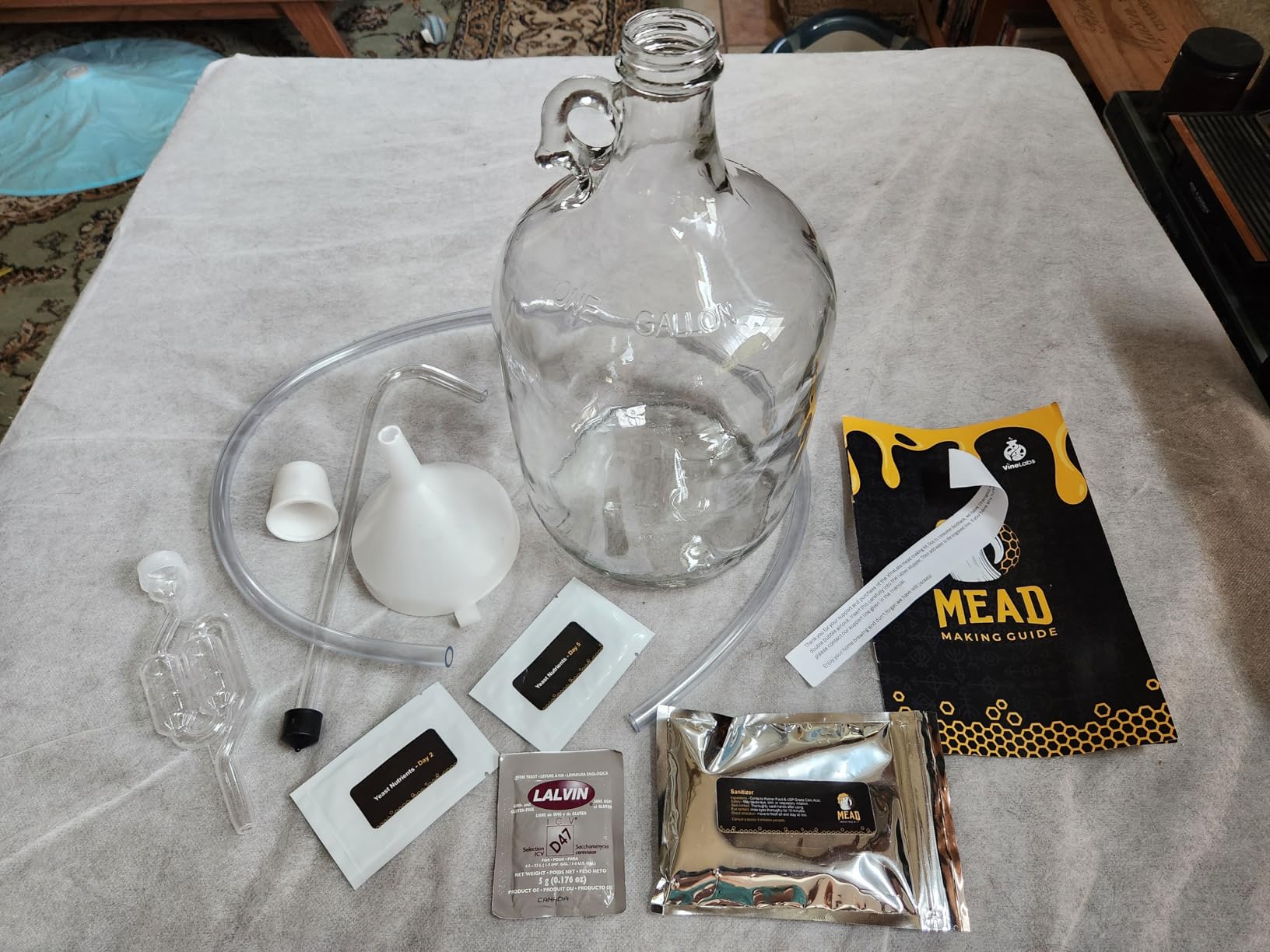Honey Mead Making Kit with Yeast and Starter Home Brew Accessories, Reusable, Step-by-Step Brewing Process, 1 Gallon, Made in the USA customer photo 2