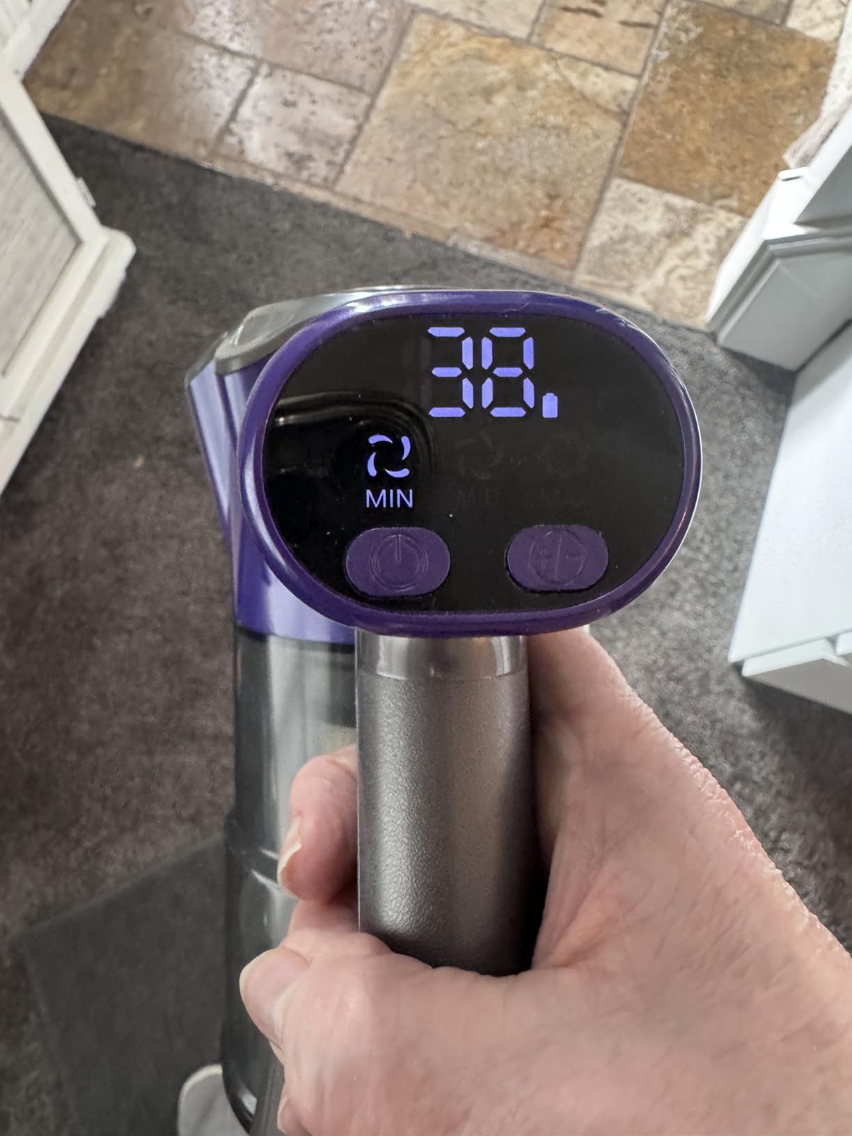 Cordless Vacuum Cleaner, 450W 50Kpa Powerful Stick Vacuum, Up to 70Mins Rechargeable Battery, Vacuum Cleaners for Home Anti-Tangled Lightweight Handheld for Hardwood Floor, Carpets, Pet Hair customer photo 1