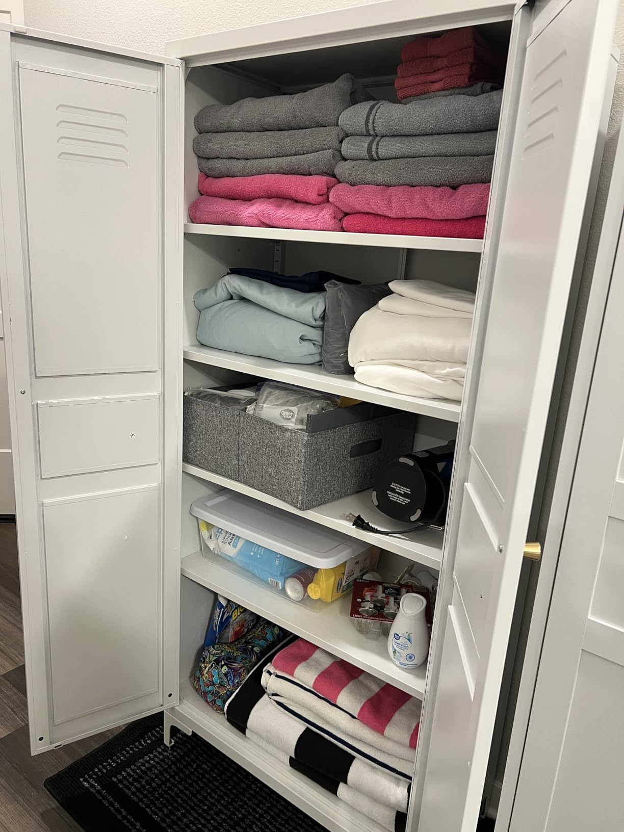 Yizosh Metal Storage Cabinet with 2 Doors and 4 Adjustable Shelves - 61