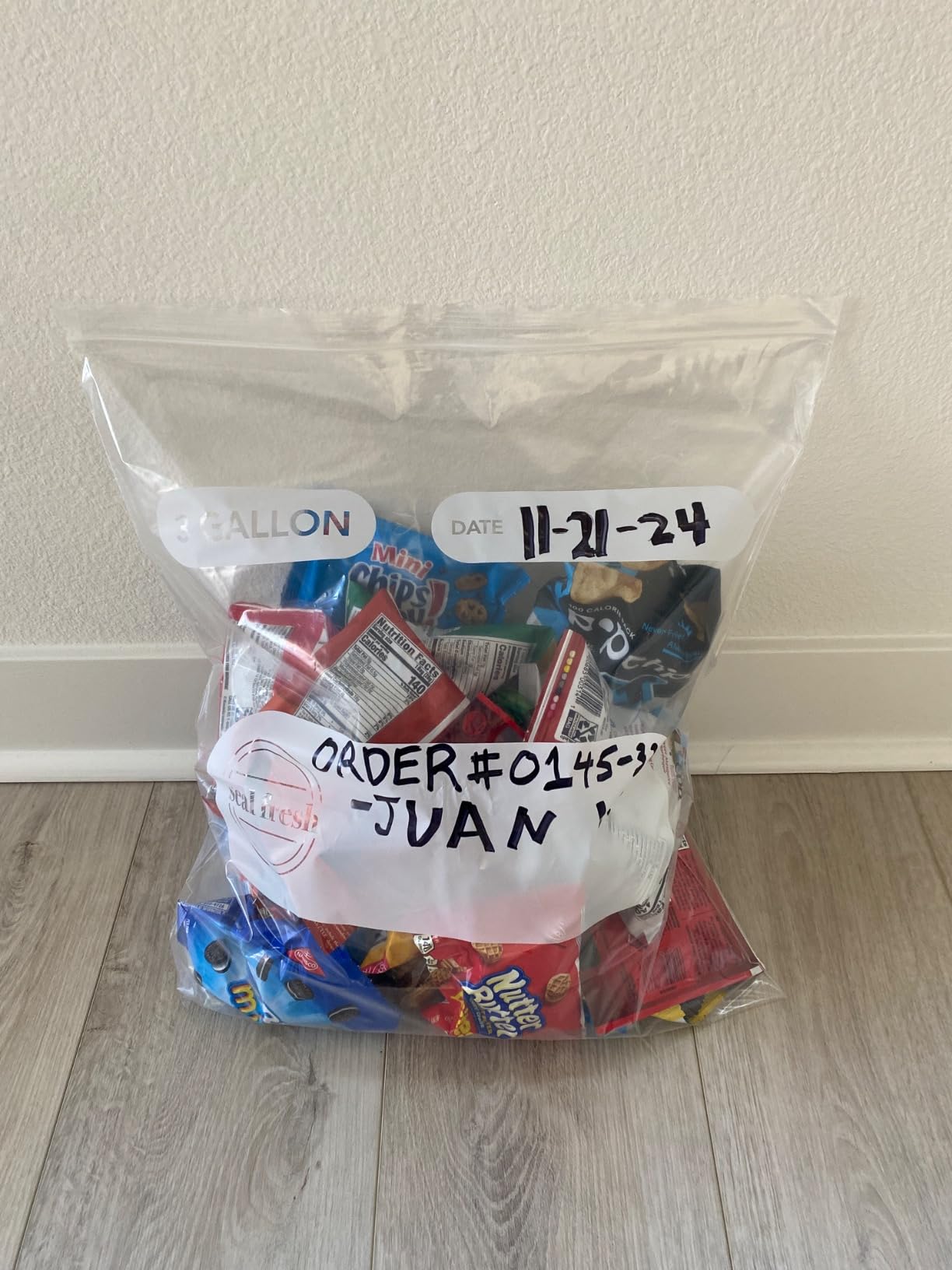 3 Gallon Large Plastic Storage Bags - 16