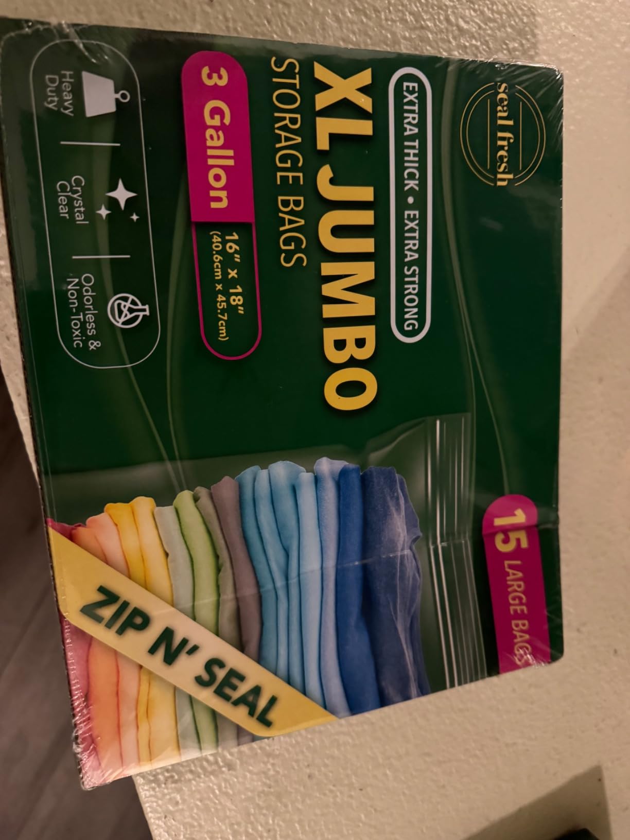 3 Gallon Large Plastic Storage Bags - 16