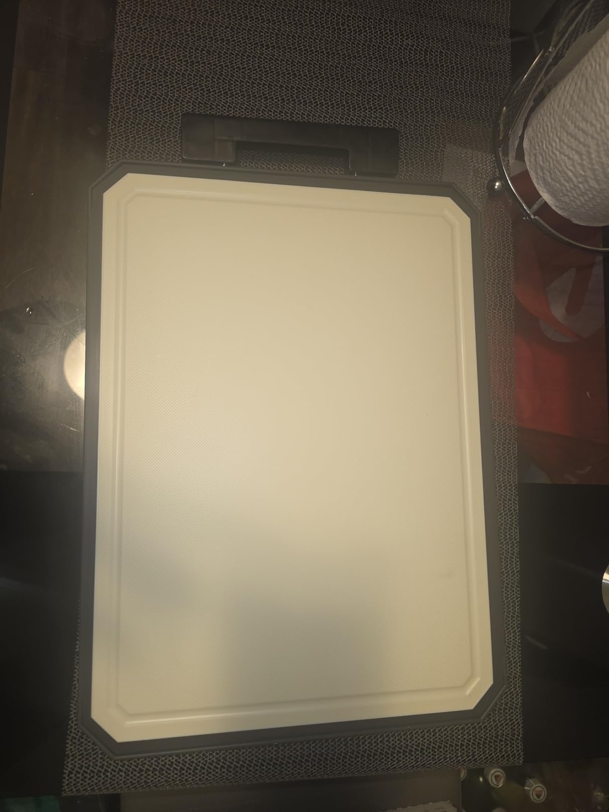 SNOWCLAD Stainless Steel Cutting Board, Double Sided Steel Bread Boards for kitchen, Stainless Steel/Wheat straw pp Large Board for meat, non toxic Chopping, 16 * 11 Inch, Dishwasher Safe customer photo 2