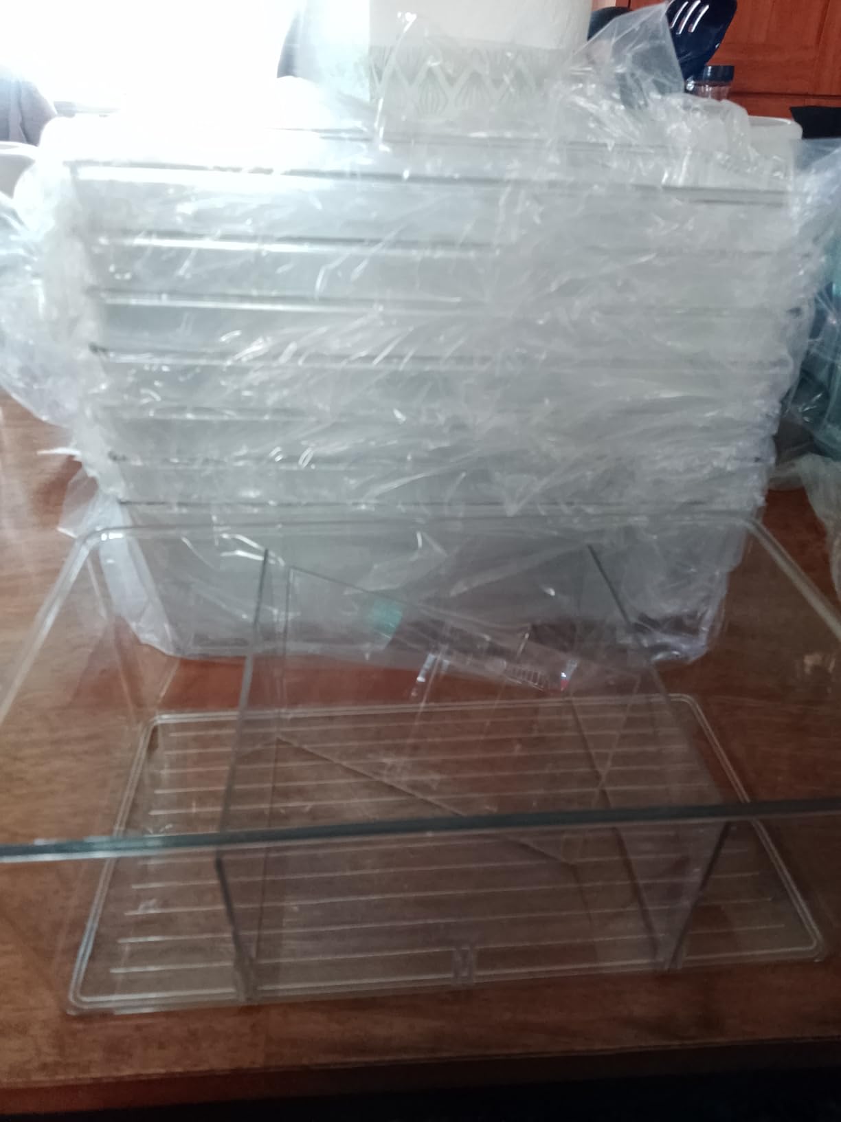 Oizeir Clear Pantry Organizer Bins 8-Pack - Fridge Organizer with 3 Removable Dividers, Ideal for Kitchen, Pantry, Refrigerator, Freezer, and Snack Storage customer photo 2