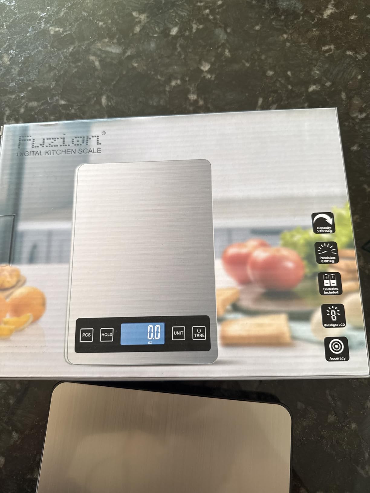 Fuzion Food Scale, 1g/0.1oz Digital Kitchen Scale - 22lb, 7 Units, Tare & PCS, Rechargeable Power, Tempered Glass & Stainless Steel - Food Weight Scale Grams and Ounces for Cooking, Baking customer photo 2